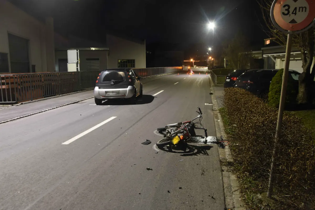 Oberriet SG - Alkohol bei Kollision im Spiel 