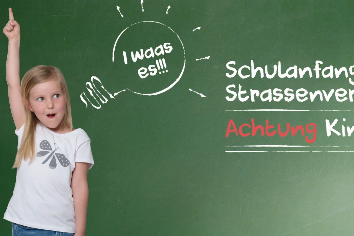 Fürstentum Liechtenstein FL - Schulanfang + Strassenverkehr = Achtung Kinder