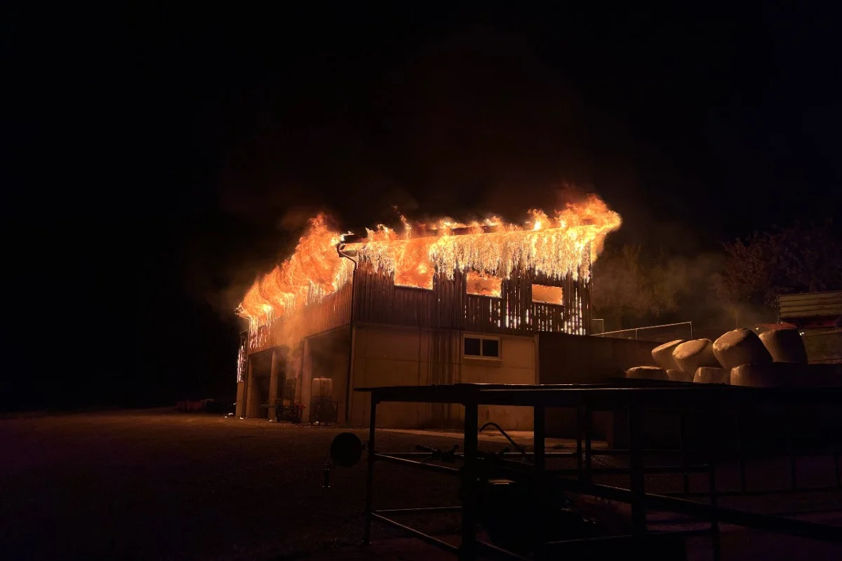  Rorschacherberg SG - Vollbrand zerstört Scheune