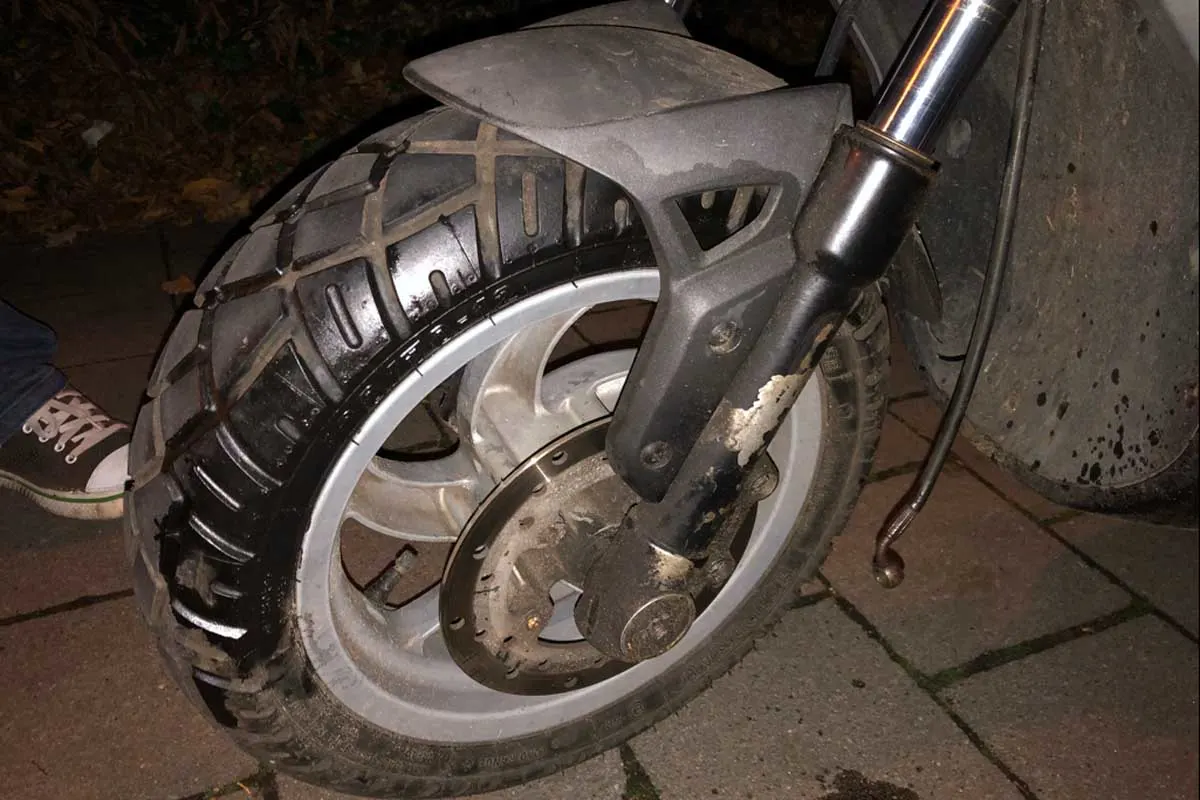 Lebensgefährliche Besorgungsfahrt in Münster - Vorderbremse von Kleinkraftrad ohne Funktion