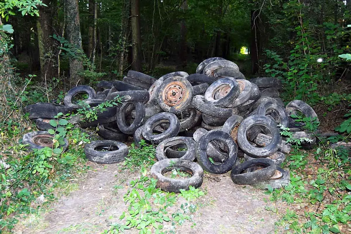  Bohnhorst - 200 Altreifen in Waldgrundstück entsorgt