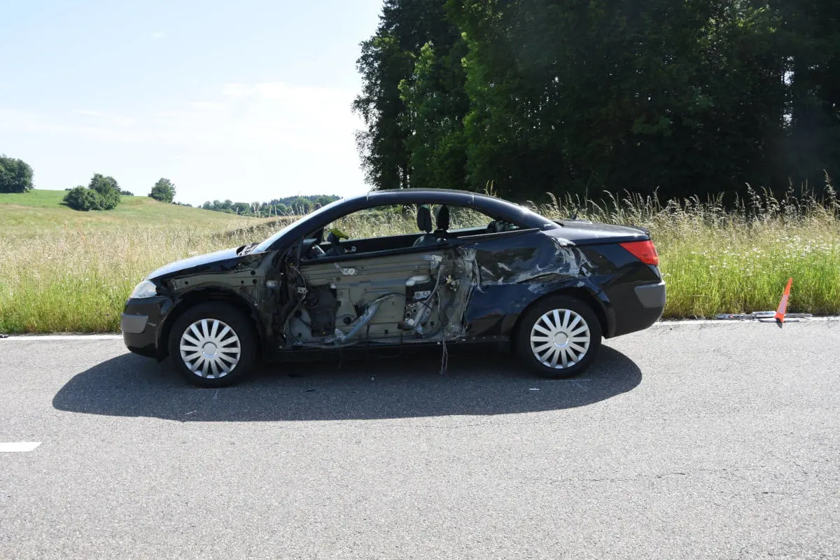 Waldkirch SG - Auf Gegenfahrbahn geraten