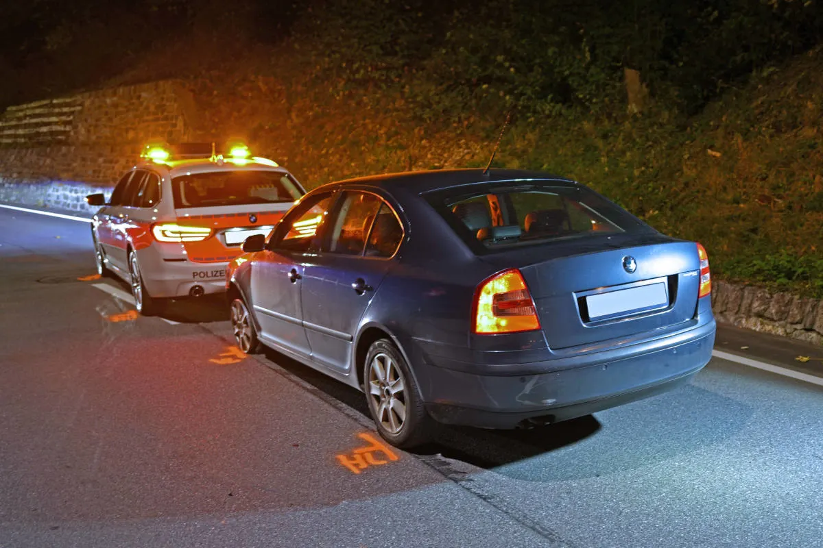 Chur GR - Betrunken in ein Patrouillenfahrzeug gefahren