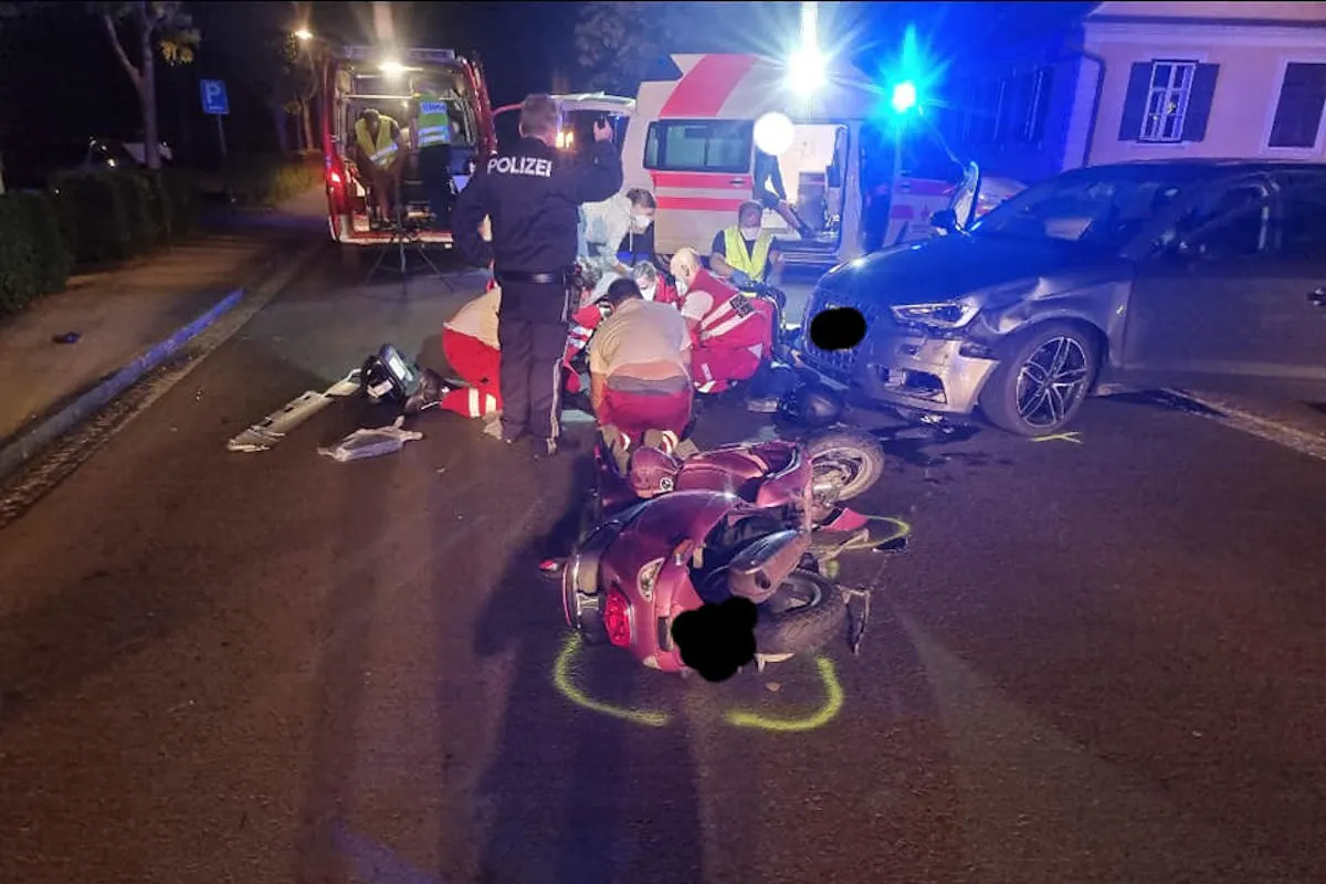 Bad Waltersdorf – Alkoholisierter Pkw-Lenker kollidierte mit Moped