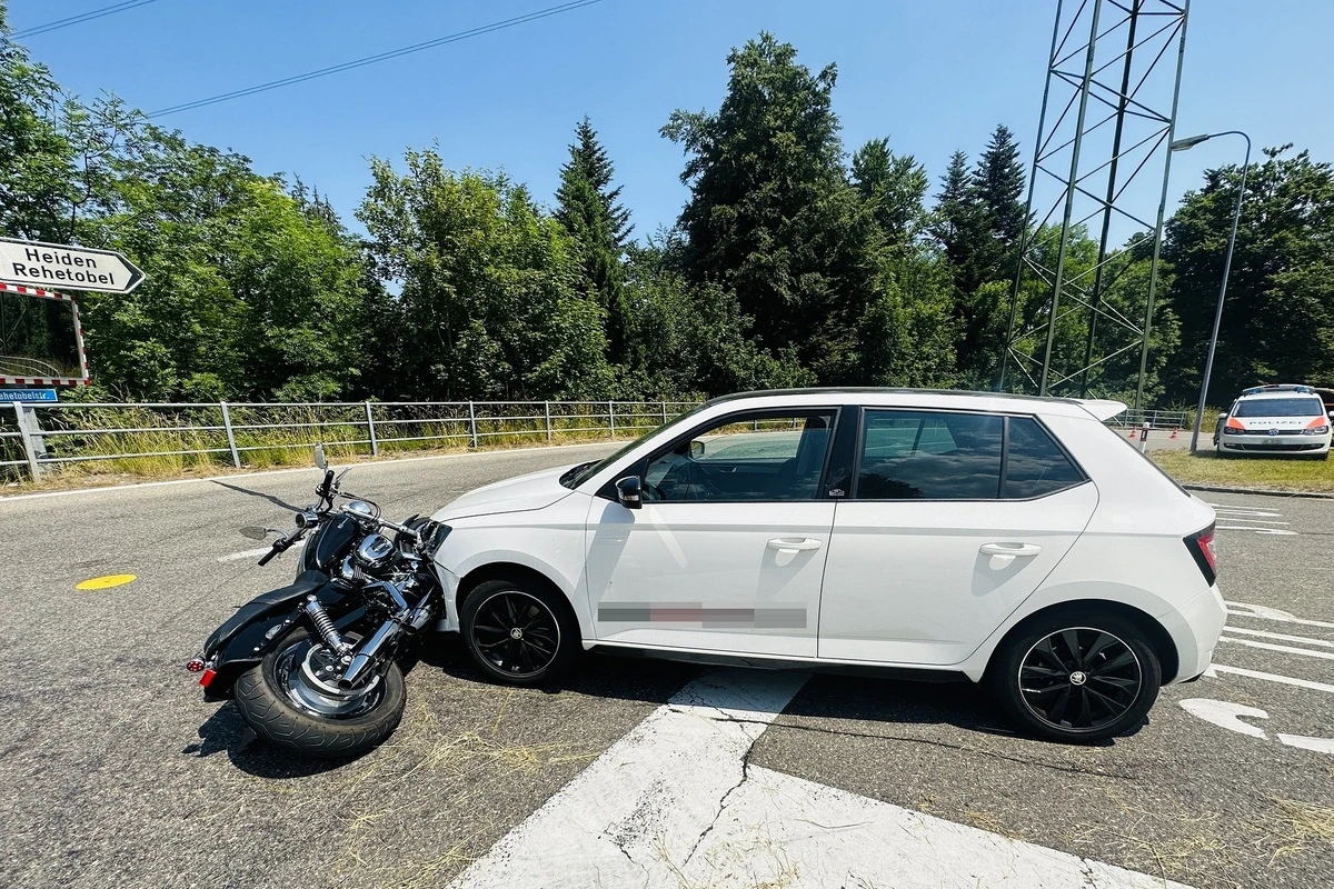 Speicher AR - Verletzter Motorradfahrer nach Verkehrsunfall