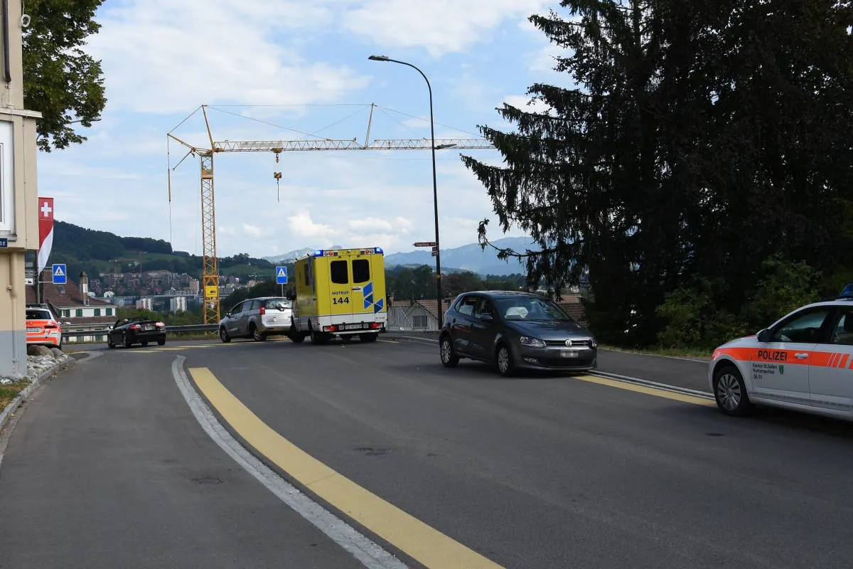 Abtwil SG - Kollision infolge Fahrunfähigkeit