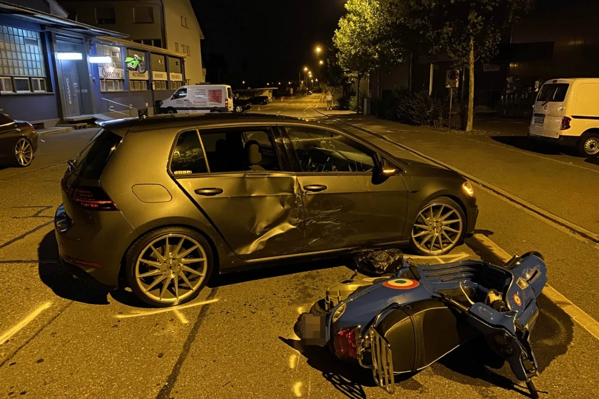 Alkoholisiert verunfallt in Wettingen AG - Der Rollerfahrer hatte 1,6 Promille