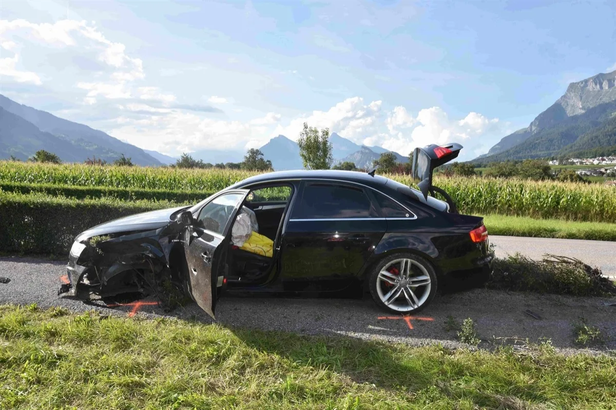 Malans GR - Unfall auf der Gegenfahrbahn 