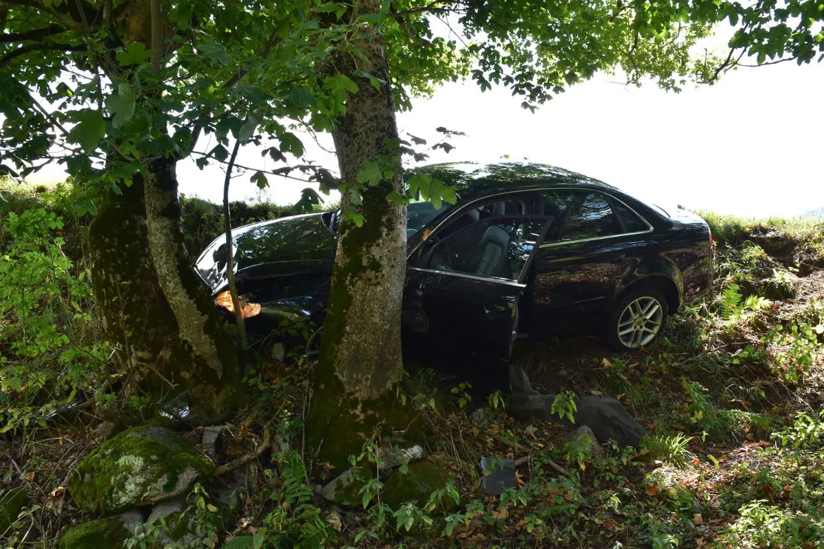 Klosters GR - Autofahrerin in Baum geprallt