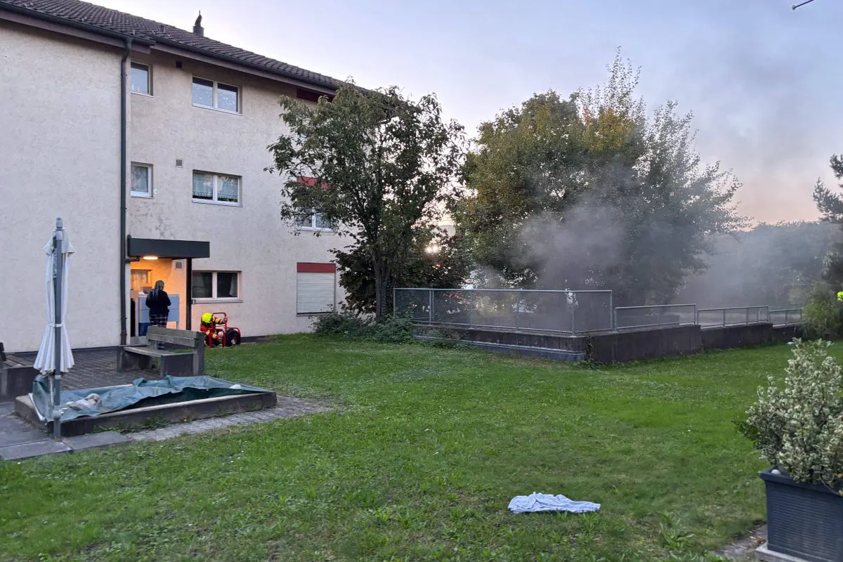 Lenzburg AG – Tiefgarage in Brand