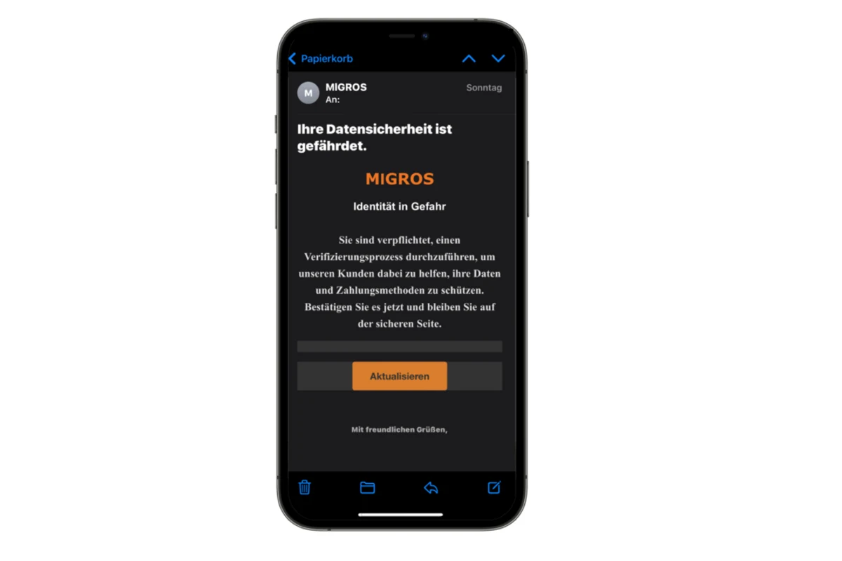 "Sicherheit des Migros-Accounts gefährdet" - Betrügerische E-Mails im Umlauf