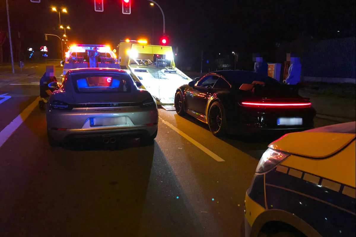 Gelsenkirchen – Zwei Porsche nach verbotenem Kraftfahrzeugrennen sichergestellt