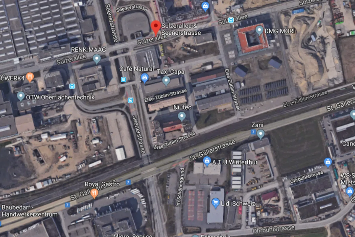 Winterthur ZH - Seenerstrasse eingeengt