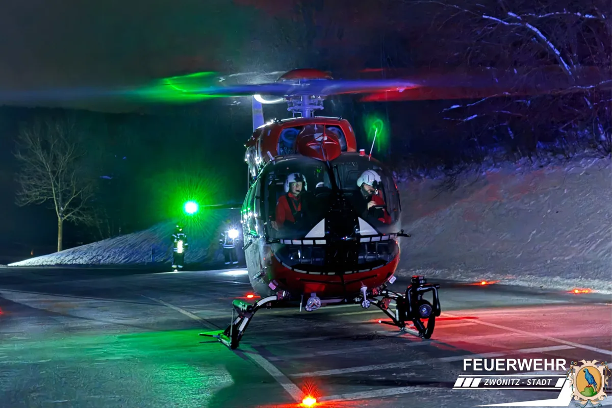 Zwönitz – Ein Toter nach schwerem Unfall bei Glätte 
