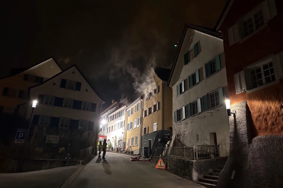 Sargans SG – Einfamilienhaus nach Brand stark beschädigt