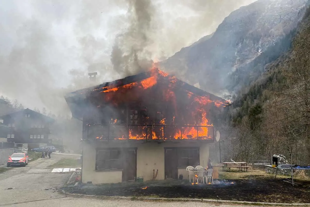 Herbriggen VS - Brand in Wohnhaus