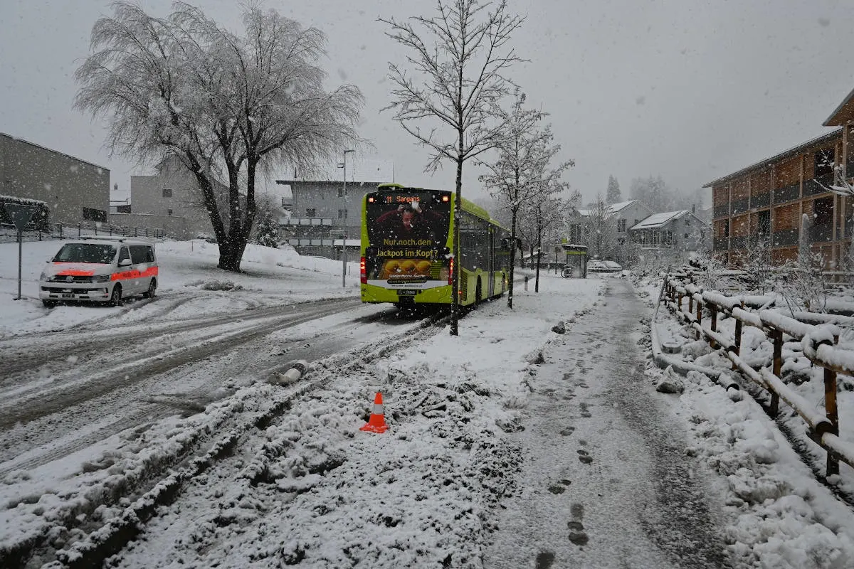 Liechtenstein – Mehrere Verkehrsunfälle aufgrund der Strassenverhältnisse