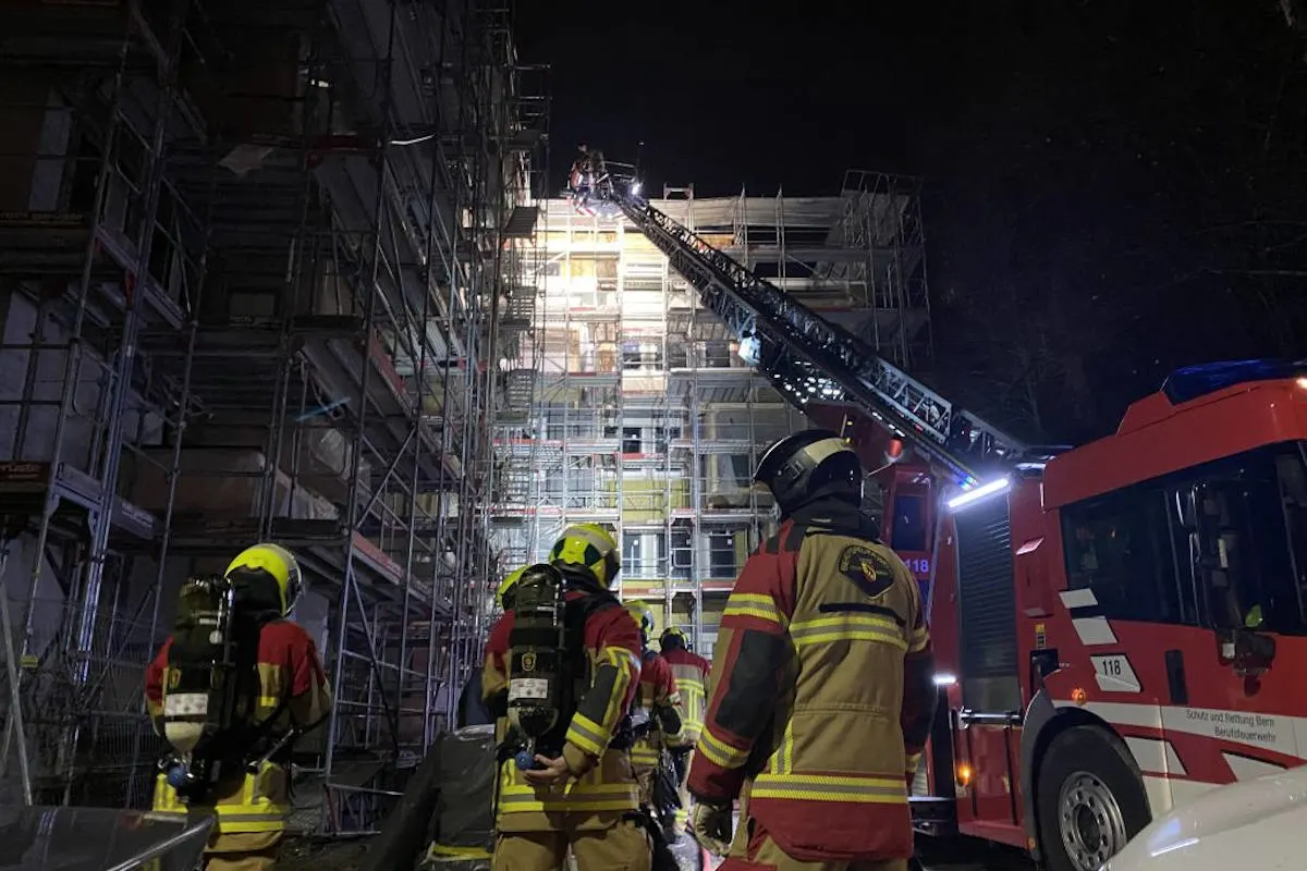 Feuer in Bern – Brand auf Baustelle im Breitenrain