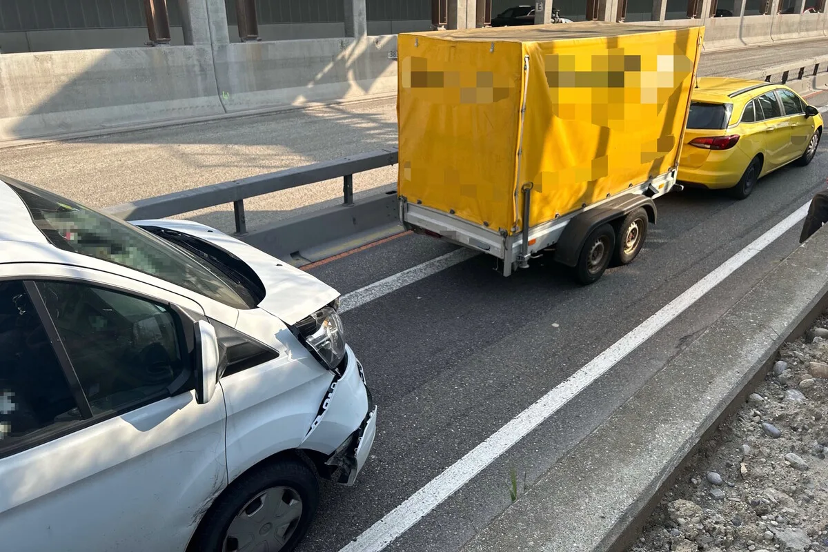St.Gallen - Fahrunfähig Unfall auf der A1 gebaut 