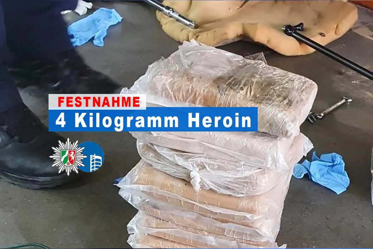 Oberhausen - Vier Kilogramm Heroin im Auto versteckt
