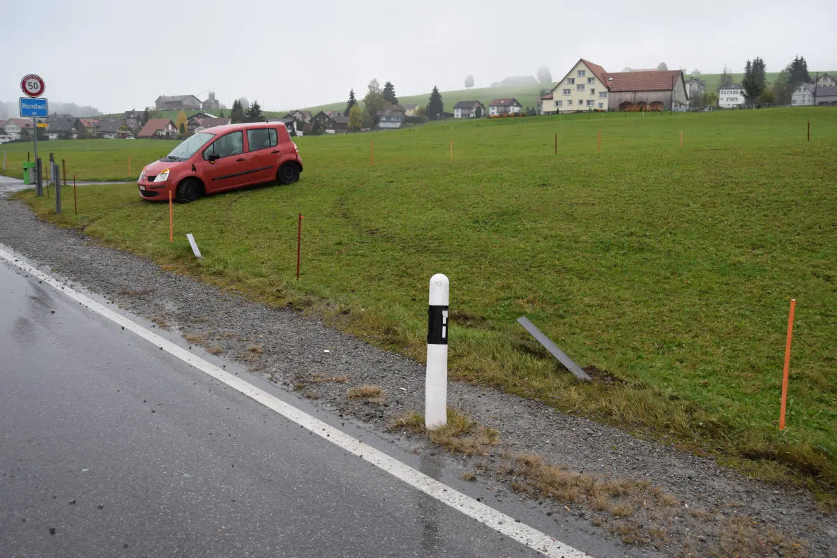 Hundwil AR - Selbstunfall mit Sachschaden