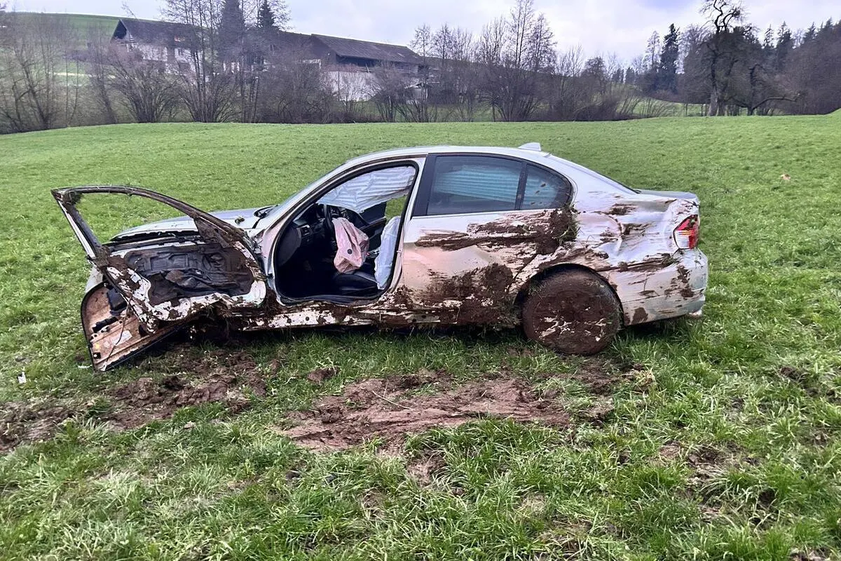 Wuppenau TG – Nach Selbstunfall weitergefahren