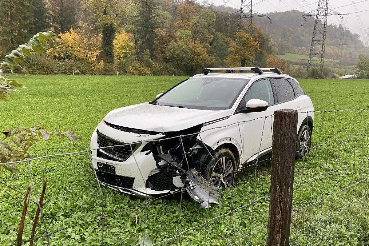 Unfall auf der A22 bei Itingen BL – Personenwagenlenker verursacht Selbstunfall auf Autobahn