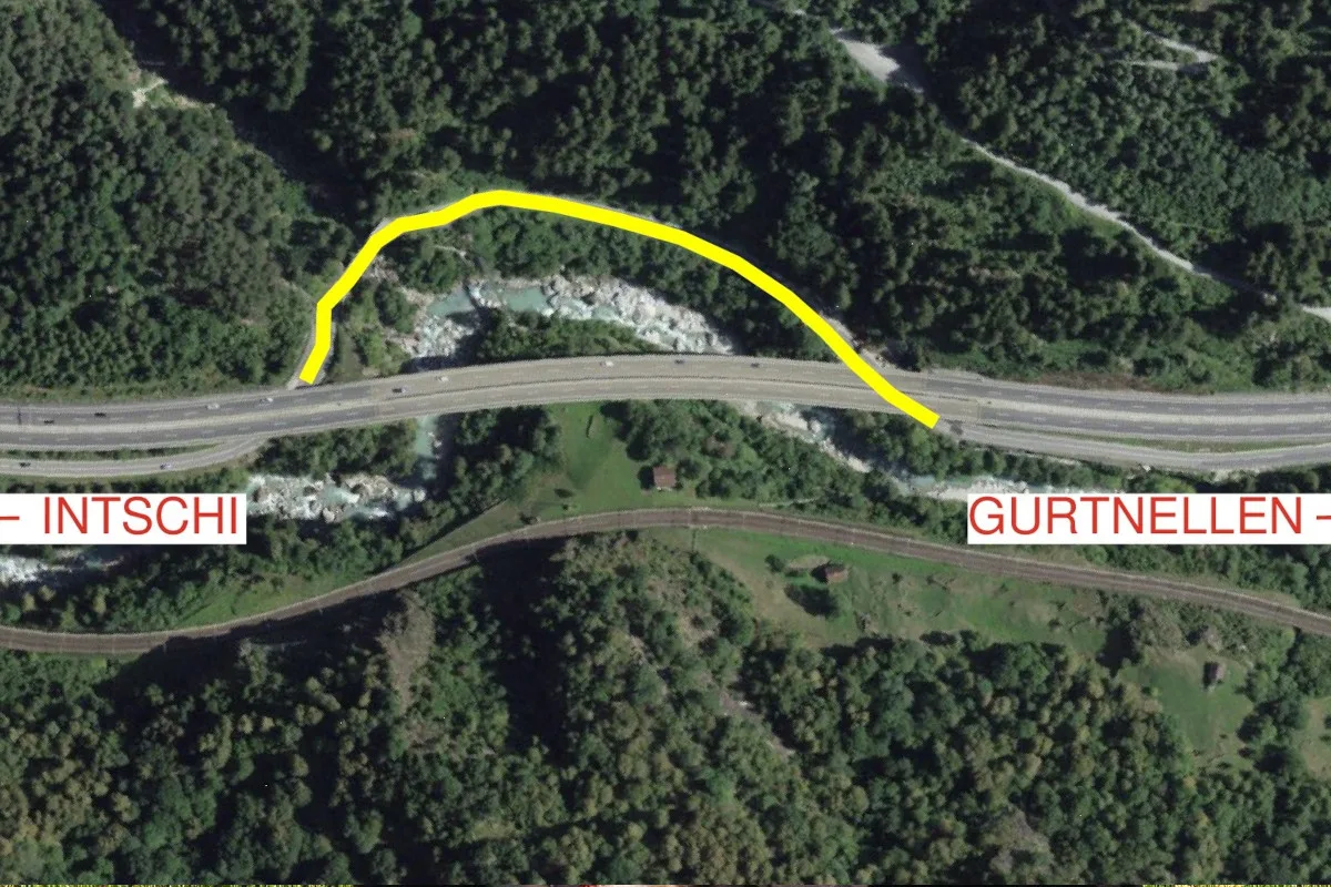 Gurtnellen UR – Verkehrsbehinderungen durch Bauarbeiten auf Gotthardstrasse