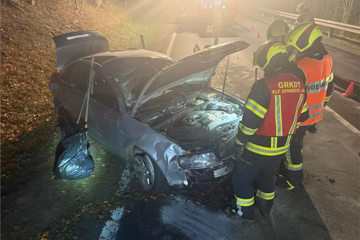Sonnberg im Mühlkreis OÖ – Unfall mit Überschlag