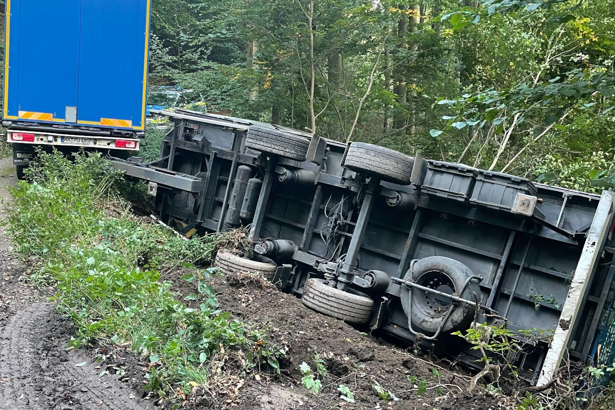 Bad Harzburg – Umgestürzter LKW im Nationalpark Harz 