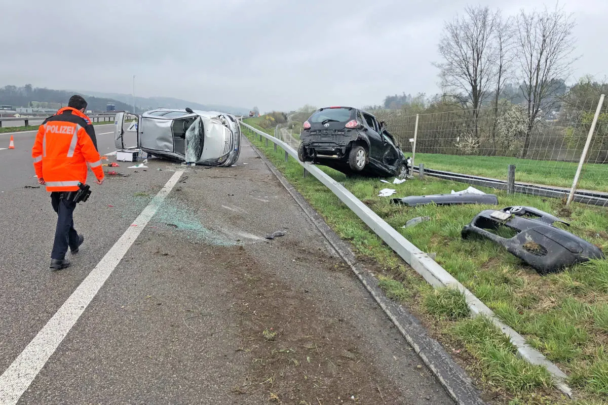 Gachnang TG - Zwei Verletzte nach Kollision