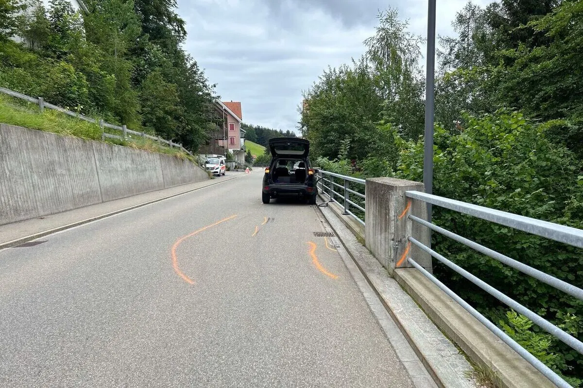 Rehetobel AR - Mit einem Betonelement kollidiert