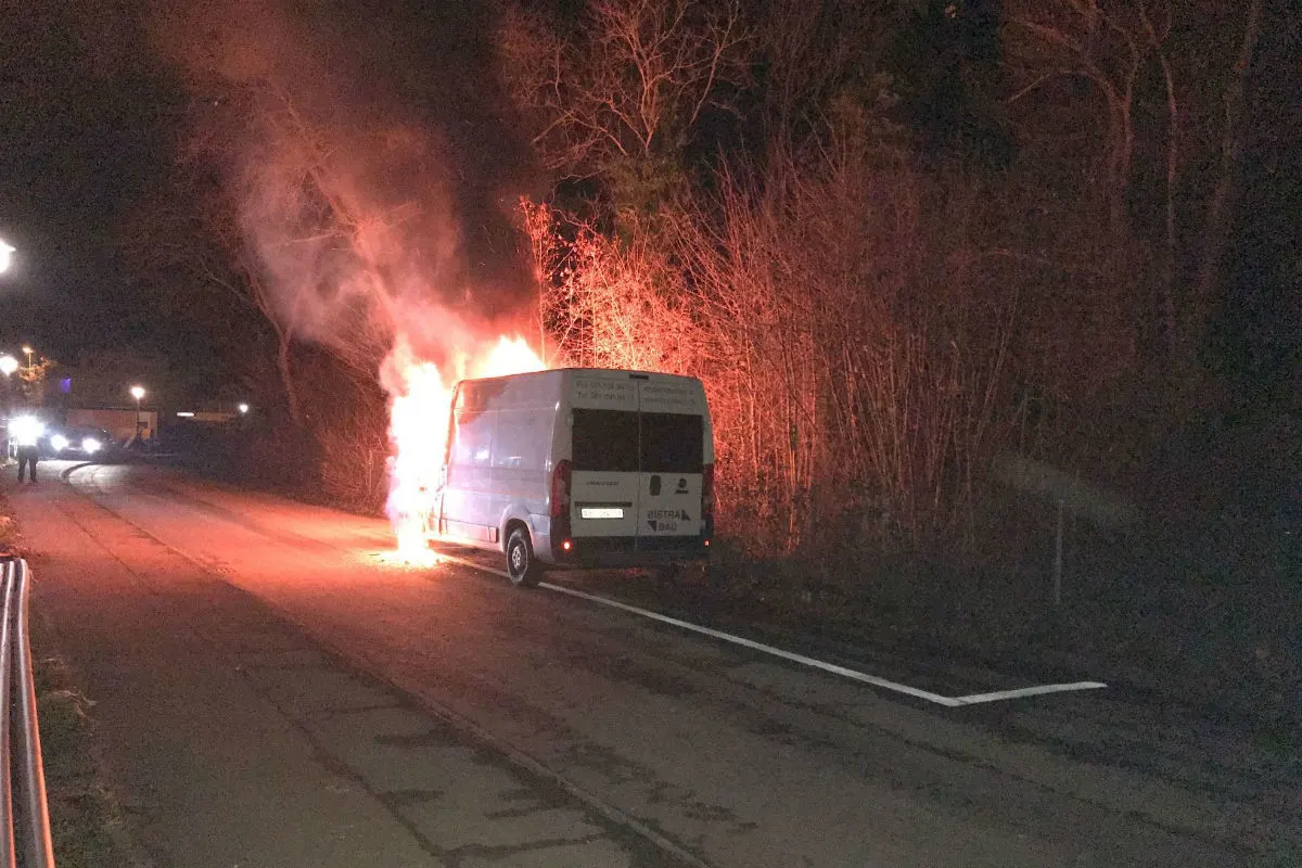 Reinach BL - Fahrzeugbrand erfordert Feuerwehreinsatz 
