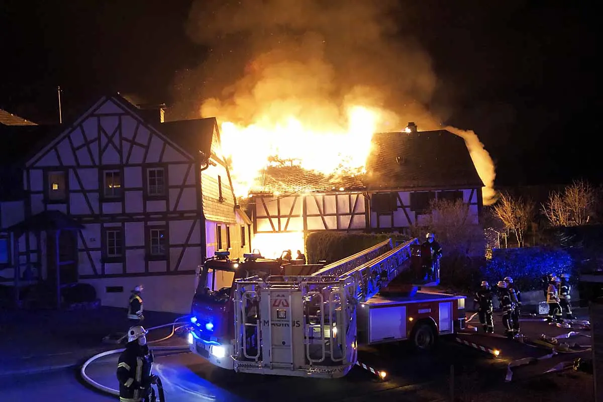 Herborn - Brand eines Hauses