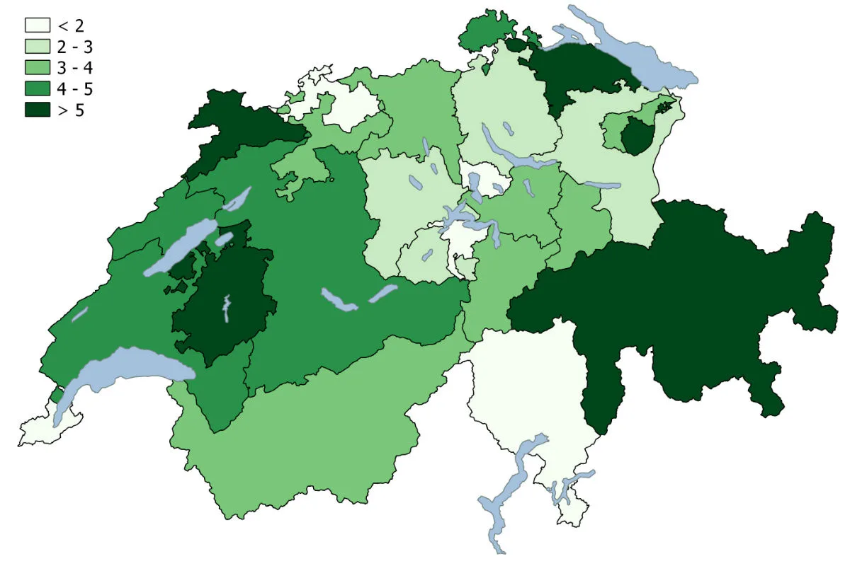 In diesen Kantonen ist das Risiko für Wildunfälle höher