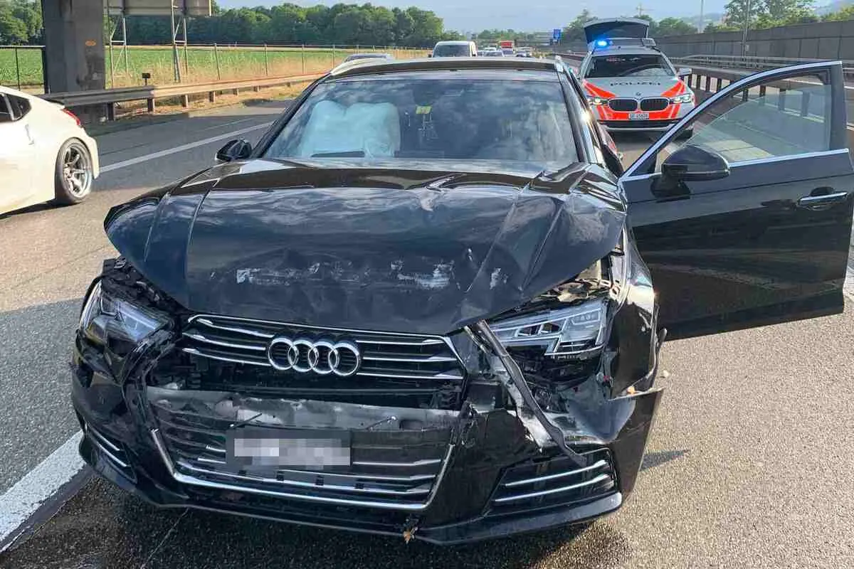Unfall auf der Autobahn A1 in Oensingen
