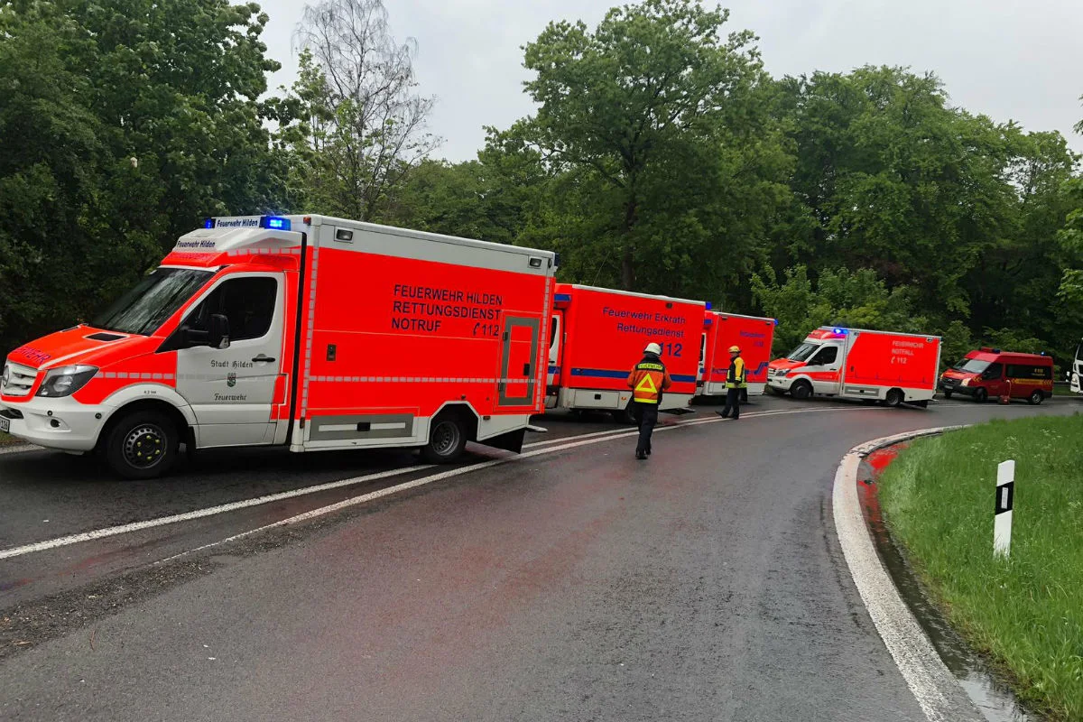 Verkehrsunfall mit sechs verletzten Personen