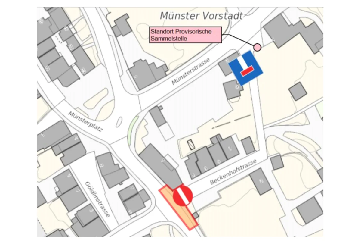 Sursee LU - Einfahrt Beckenhofstrasse wird gesperrt