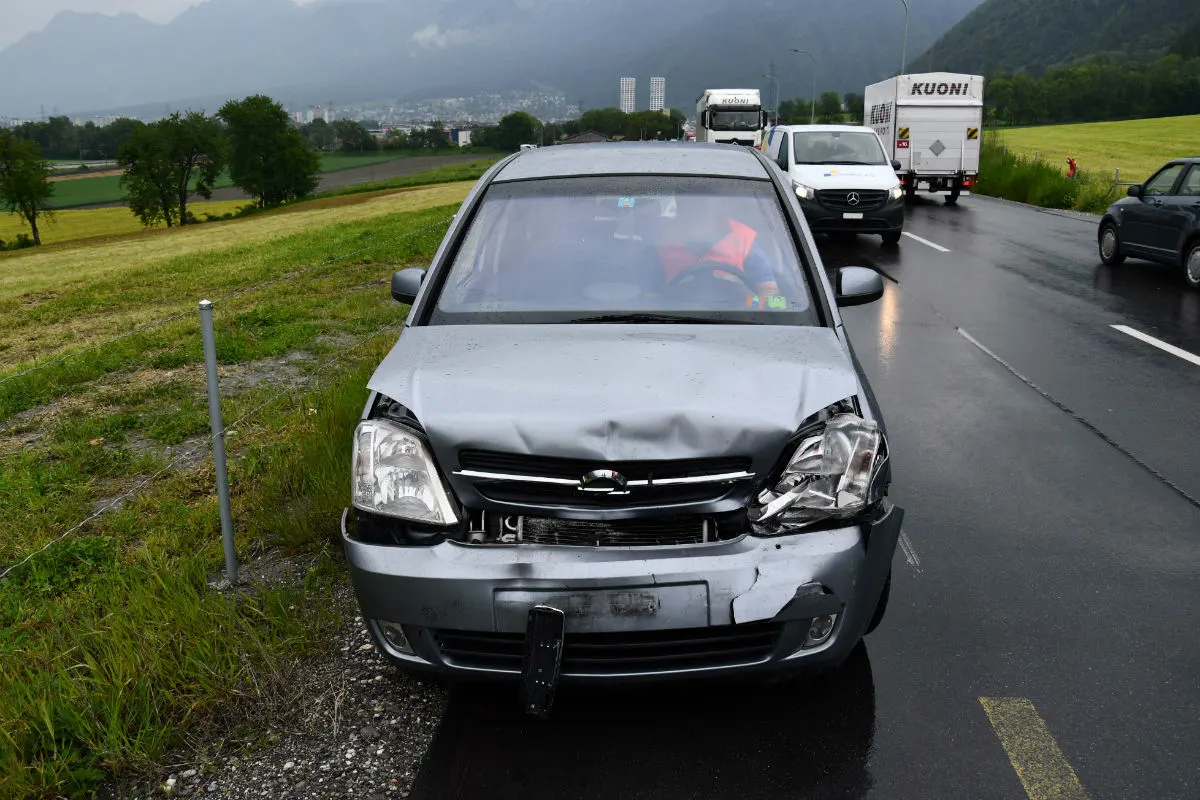 Chur GR - Verkehrsunfall mit vier beteiligten Fahrzeugen