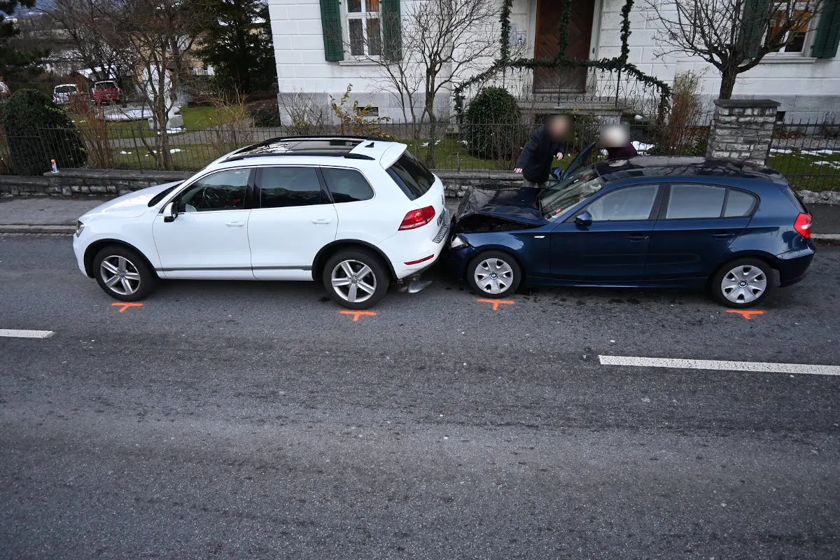 Unfall in Vaduz – Sachschaden bei Auffahrkollision