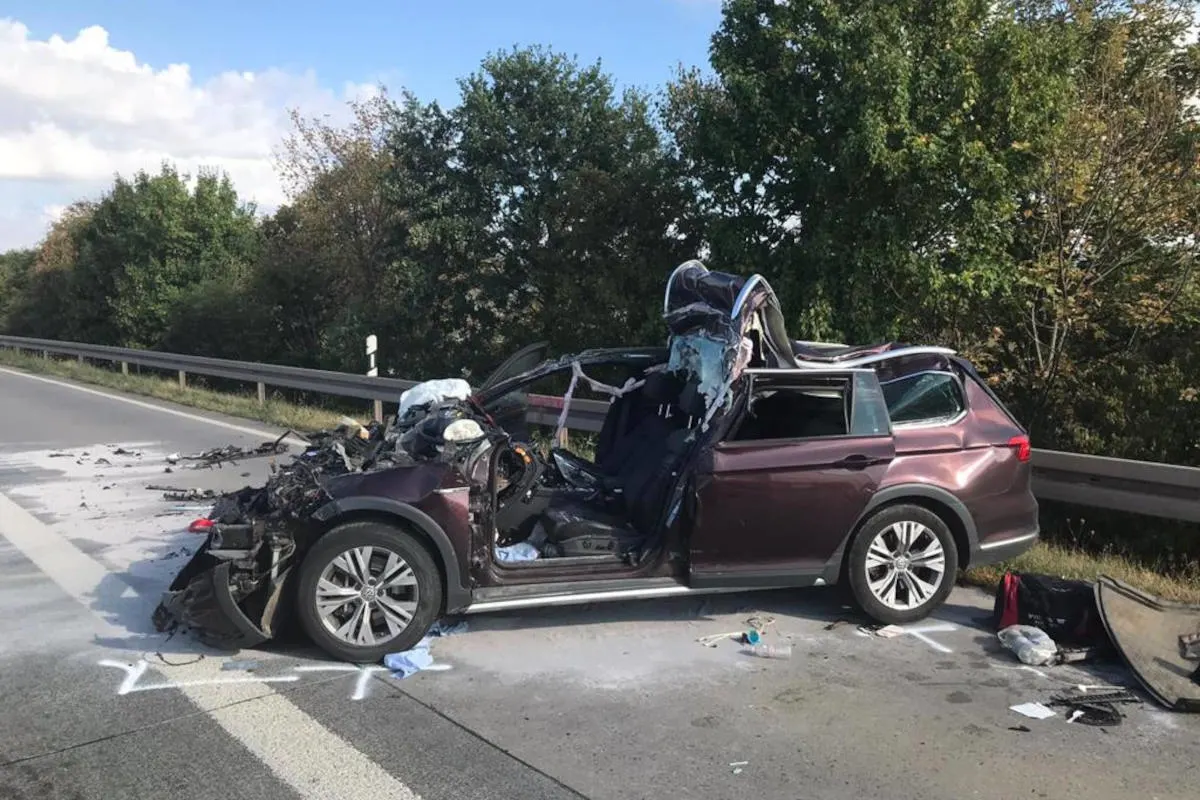 A38 Nordhausen – Schwerer Auffahrunfall, zwei Personen verletzt