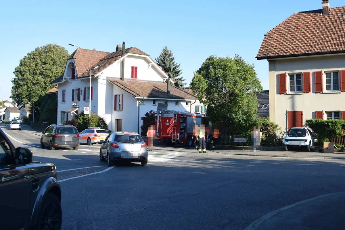 Spektakulärer Unfall in Bellach SO – Kollision auf Kreuzung