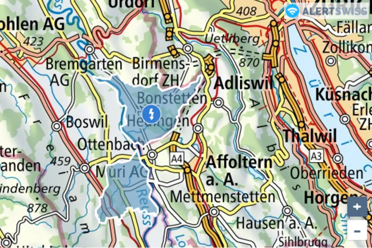 Regionaler Stromausfall im Kanton Aargau