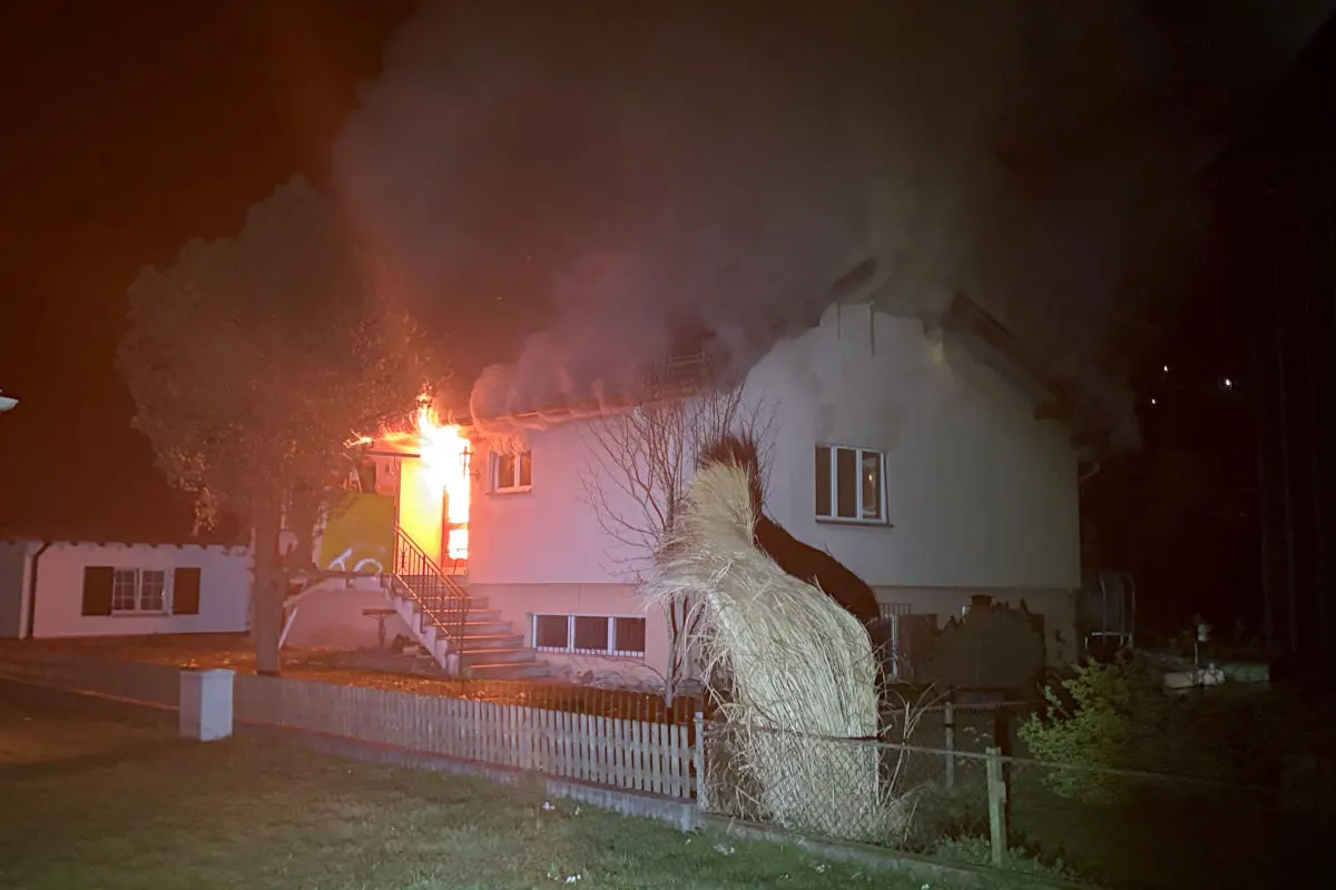 Buchs SG – Brand zerstört Einfamilienhaus
