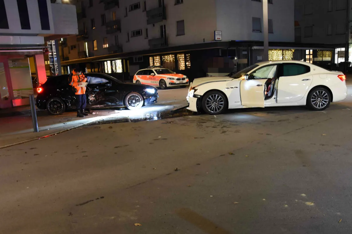 St. Margrethen SG - Heftiger Unfall auf Kreuzung