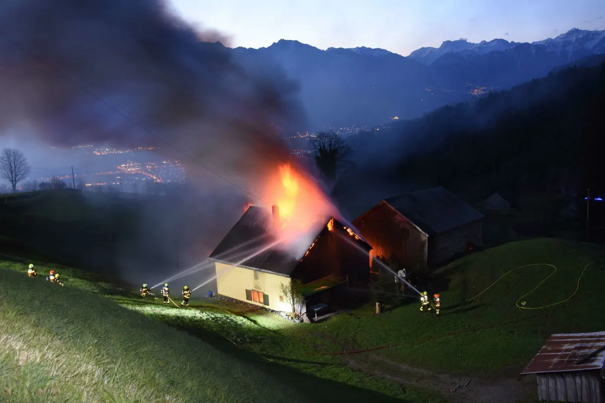 Grabserberg SG - Einfamilienhaus komplett ausgebrannt