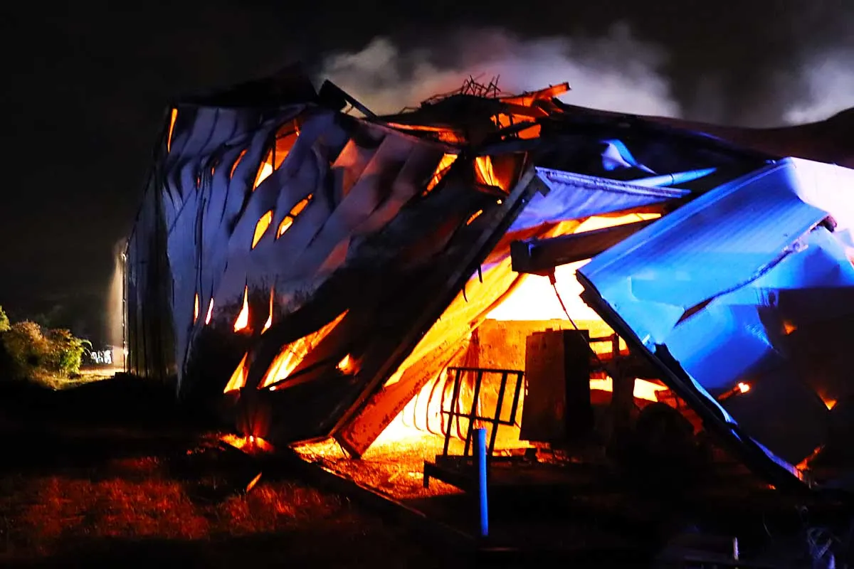 Heßheim / Gerolsheim - Brand auf dem Gelände der Mülldeponie