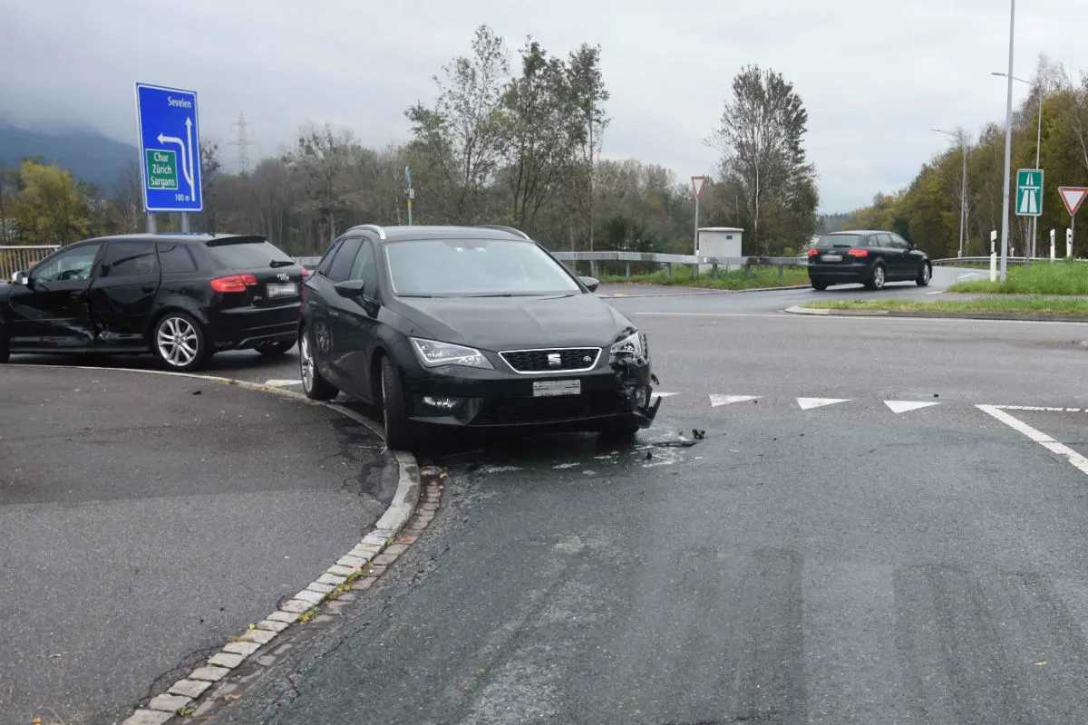 Unfall Sevelen SG - Auto übersehen, eine Frau verletzt