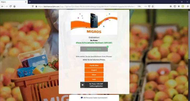 Warnung - Fake Wettbewerb per SMS angeblich von MIGROS