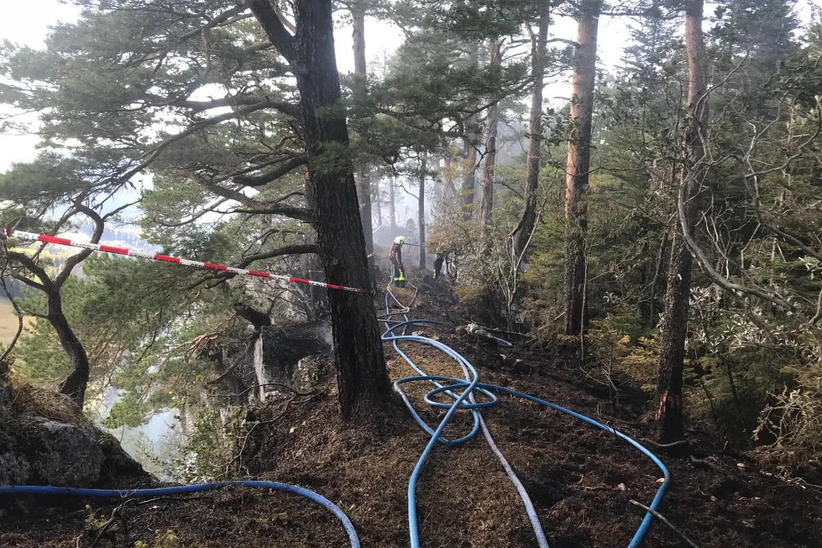Glovelier JU - Waldbrand